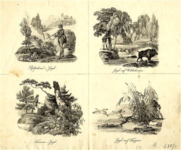 Jagdbilder Anfang 19Jh ubs G 0830 II 01