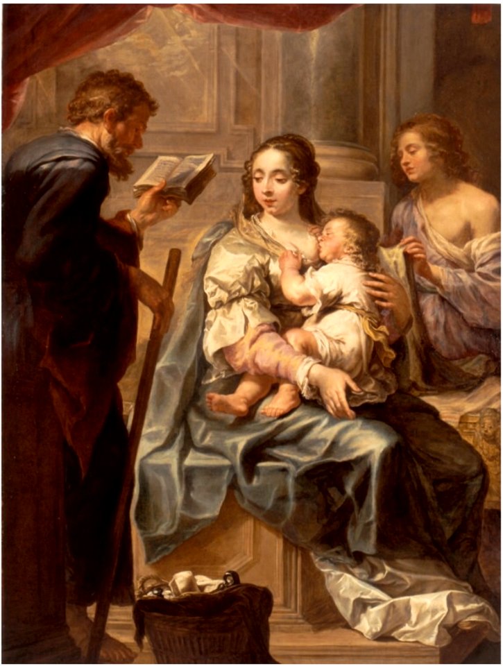 Jacques de l'Ange or Pieter van Lint - The Holy Family