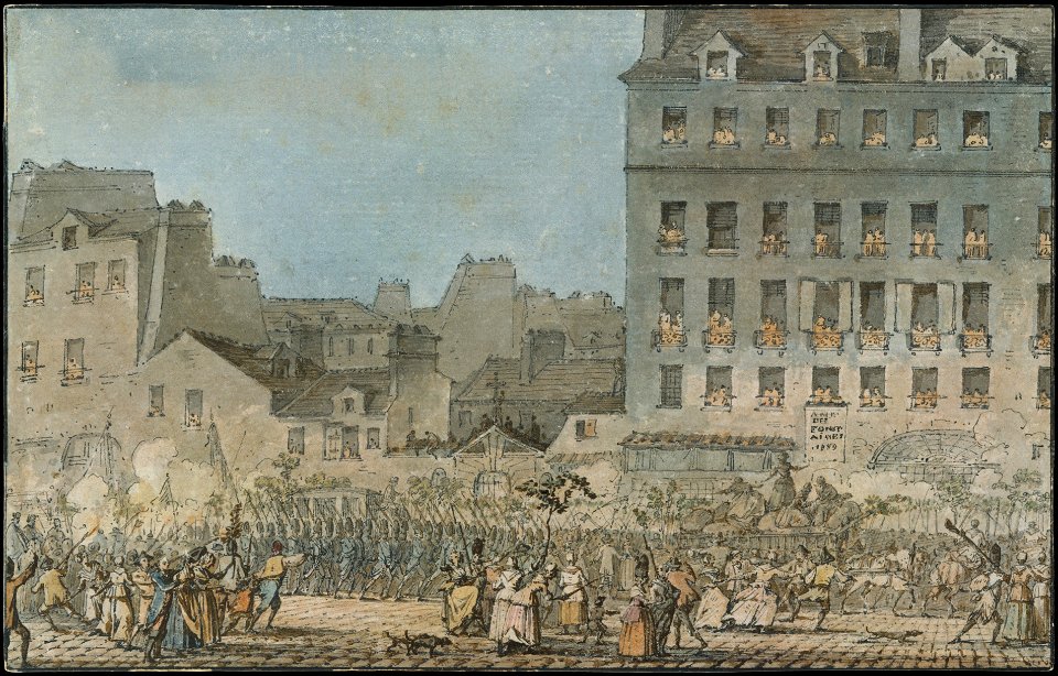 Jacques François Joseph Swebach, Louis XVI Entering Paris, October 6, 1789