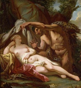 Jacques-Louis David - Jupiter et Antiope. Free illustration for personal and commercial use.