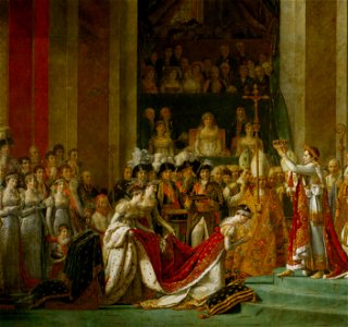 Jacques-Louis David - The Coronation of Napoleon (1805-1807) Cropped. Free illustration for personal and commercial use.