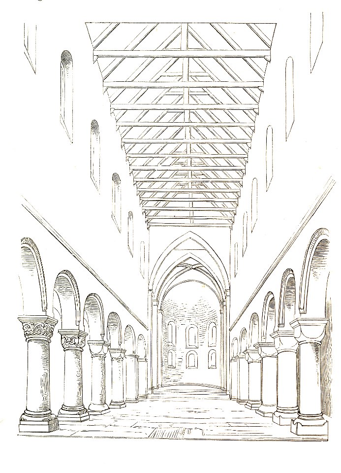 Jahrbuch MZK Band 03 - Gewölbesystem - Fig 15 Innere Ansicht der Kirche zu Schwarzach (Rheinmünster)