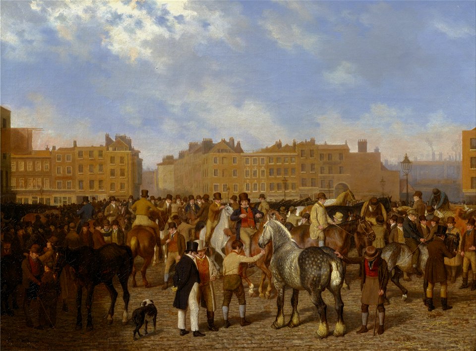 Jacques-Laurent Agasse - Old Smithfield Market - Google Art Project