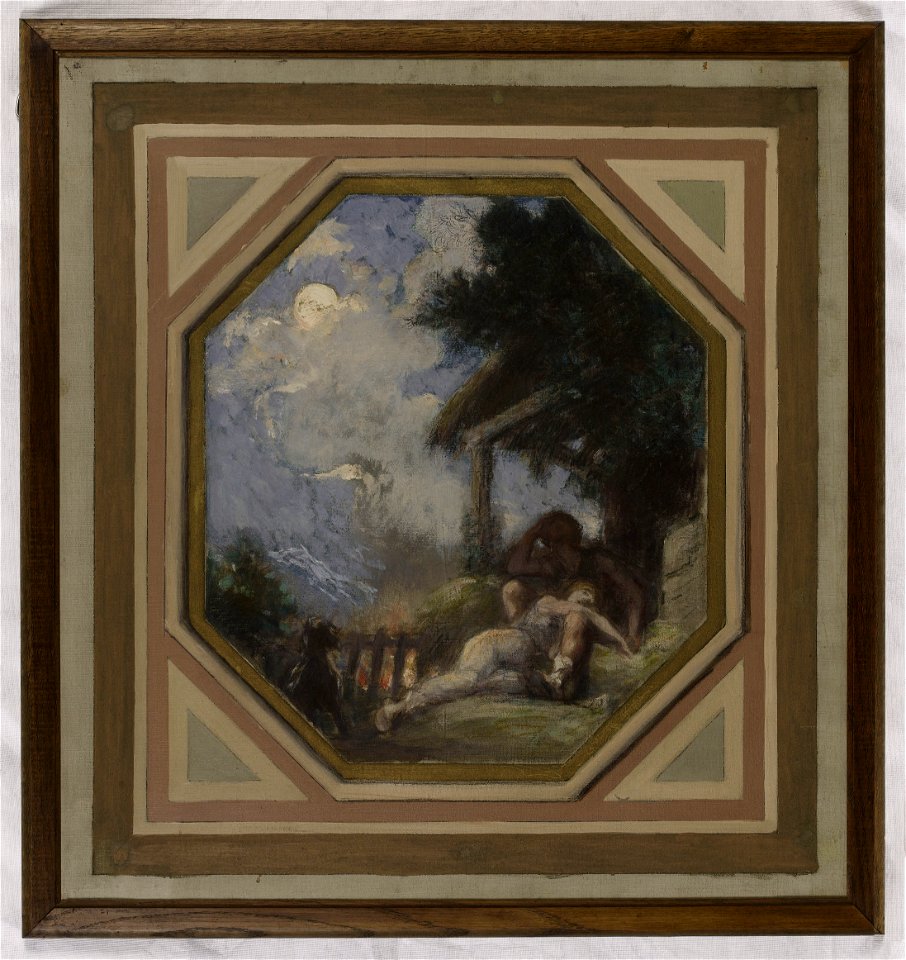 Jacques Ferdinand Humbert - Esquisse pour la mairie du 15ème arrondissement , Le repos des époux - PPP4314 - Musée des Beaux-Arts de la ville de Paris