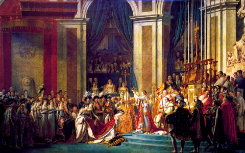 Jacques-Louis David, The Coronation of Napoleon. Free illustration for personal and commercial use.