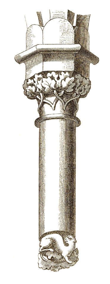 Jahrbuch MZK Band 03 - Kirche Porta Coelis - Fig 09 Wandsäule als Träger der Gewölbgurte im Chorraum
