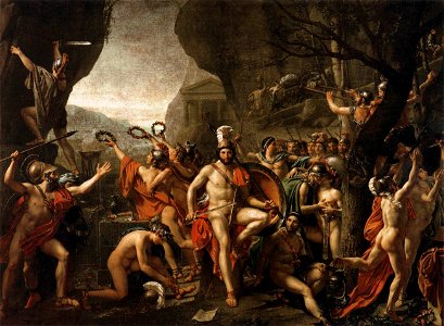 Jacques-Louis David - Leonidas at Thermopylae - WGA6095. Free illustration for personal and commercial use.