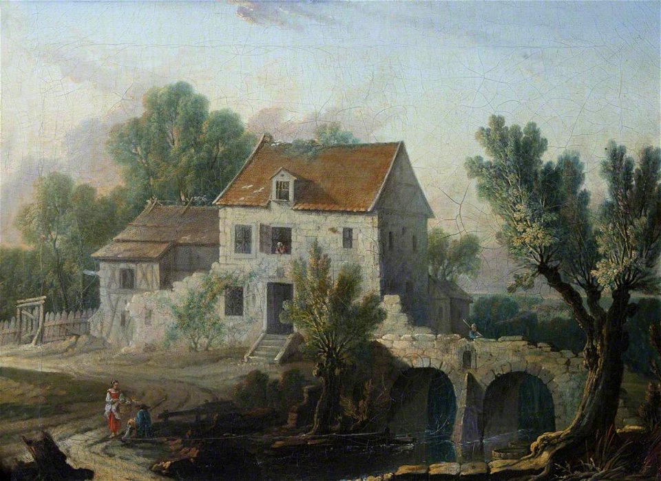 Jacques Nicolas Julliard (1715-1790) (attributed to) - View of a House and Track by a Bridge - 1401269 - National Trust