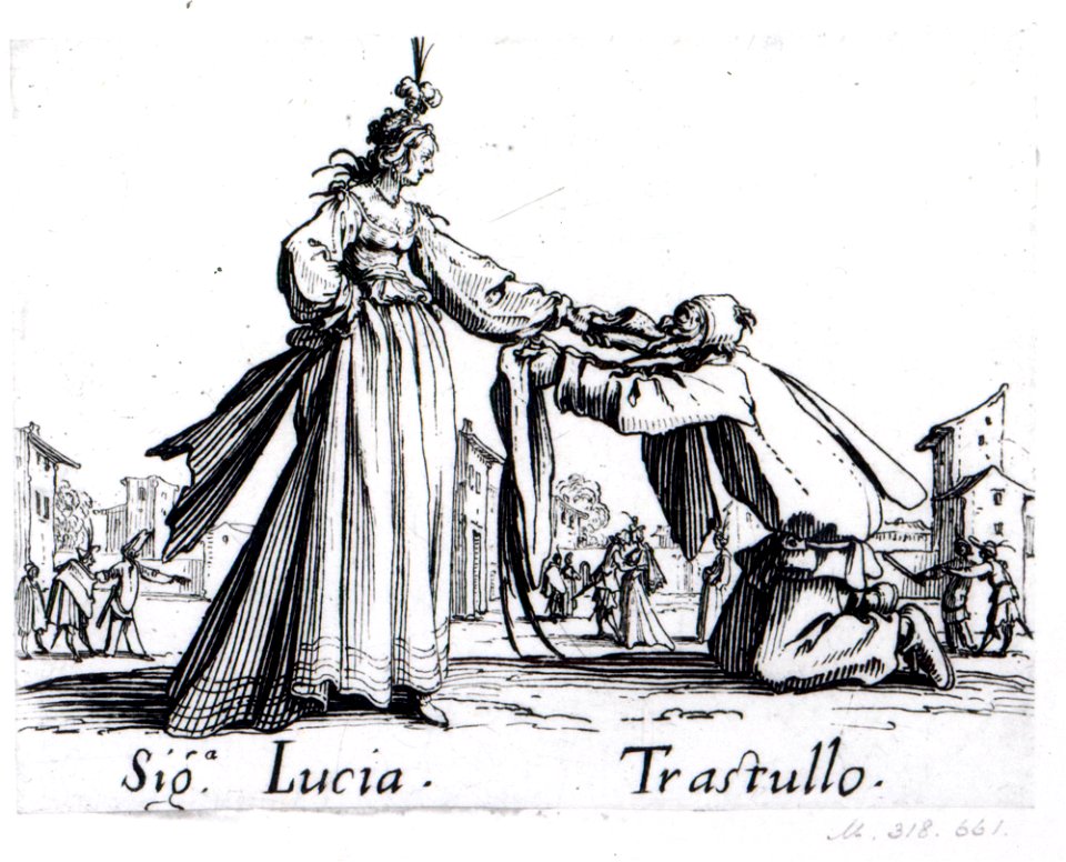Jacques, Callot, Balli di Sfessania.(6) c. 1622. Engraving. Private Collection.