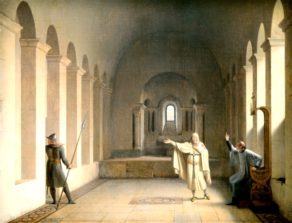 Jacques de Molay grand maître des templiers allant à la mort-Fleury François Richard-MBA Lyon 2014