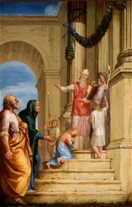 Jacques Stella - Présentation de la Vierge au Temple. Free illustration for personal and commercial use.