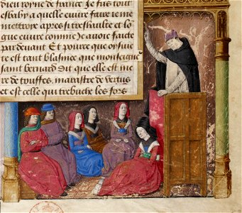 Jacques de Voragine prêchant - Légende dorée BNF Fr244 f1