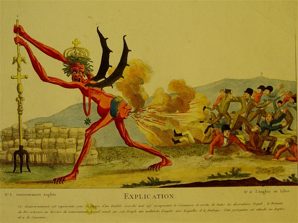 Jacques Louis Bance (Bance aîné) - Explication.No.1 Gouvernement Anglais, No.2 l'Anglois né libre, 1882,0812.471