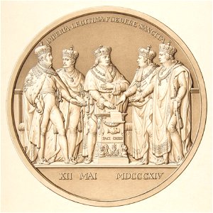 Jacques Édouard Gatteaux, Design for a Medal Commemorating the Treaty of Paris, 1814