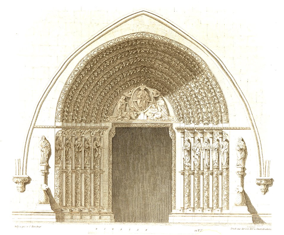 Jahrbuch MZK Band 03 - Kirche Porta Coelis - Tafel 4 Portal der Westseite