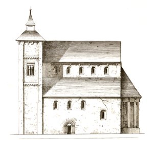 Jahrbuch MZK Band 03 - Kirchliche Baukunst in Siebenbürgen - Fig 23 Kirche in Harina (Münchsdorf) Seitenansicht