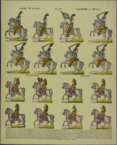 Jagers te paard-Catchpenny print-Borms 0312