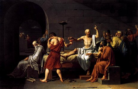 Jacques-Louis David - The Death of Socrates - WGA6058. Free illustration for personal and commercial use.