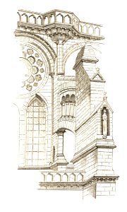 Jahrbuch MZK Band 03 - Gewölbesystem - Fig 56 Strebebogen der Kathedrale von Chartres