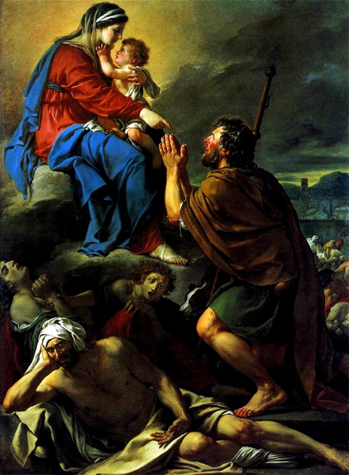 Jacques-Louis David - St Roch Asking the Virgin Mary to Heal Victims of the Plague - WGA06045