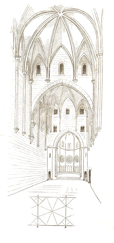 Jahrbuch MZK Band 03 - Gewölbesystem - Fig 71 Chor der St.-Prokop-Basilika zu Trebitsch in Mähren