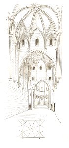 Jahrbuch MZK Band 03 - Gewölbesystem - Fig 71 Chor der St.-Prokop-Basilika zu Trebitsch in Mähren