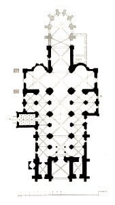 Jahrbuch MZK Band 03 - Kirchliche Baukunst in Siebenbürgen - Tafel 1 Grundriss Dom von Karlsburg