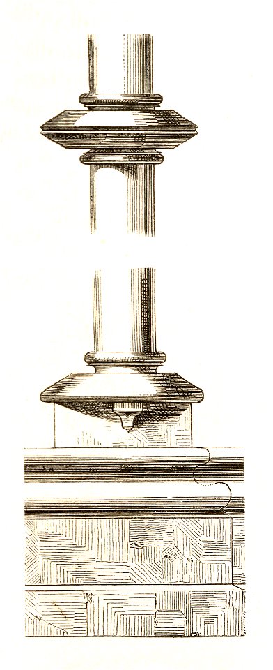 Jahrbuch MZK Band 03 - Kirche Porta Coelis - Fig 12 Säule an der Leibung der Portalwand