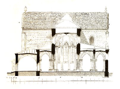 Jahrbuch MZK Band 03 - Kirchliche Baukunst in Siebenbürgen - Fig 04 Querschnitt Dom von Karlsburg
