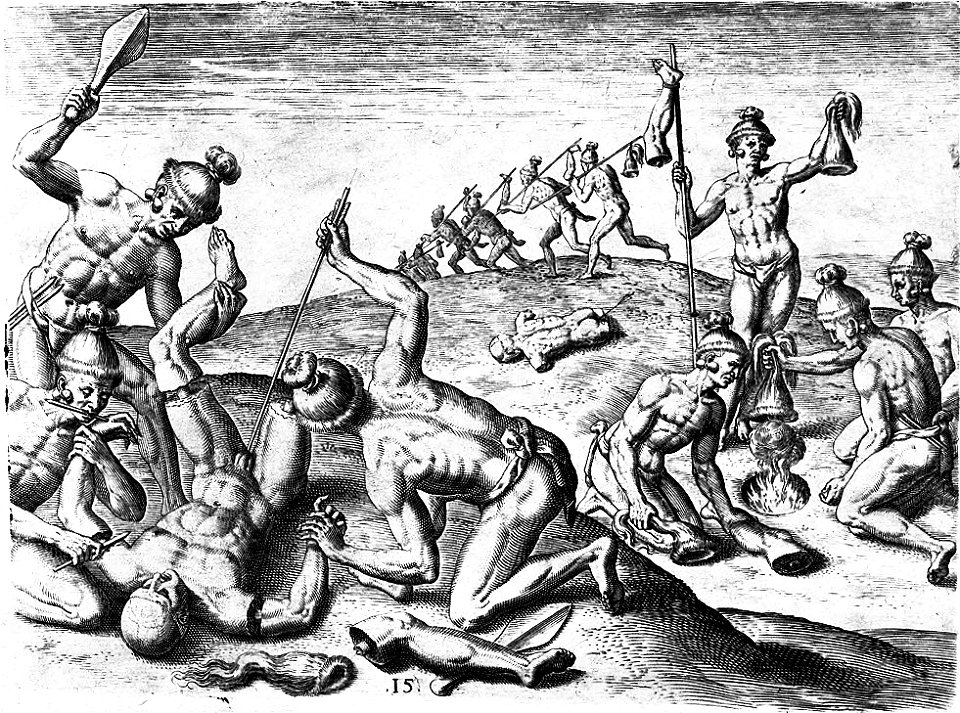 Jacques-le-moyne-how-the-indians-treated-the-corpses-of-their-enemy-clean
