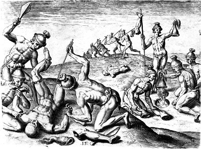 Jacques-le-moyne-how-the-indians-treated-the-corpses-of-their-enemy-clean