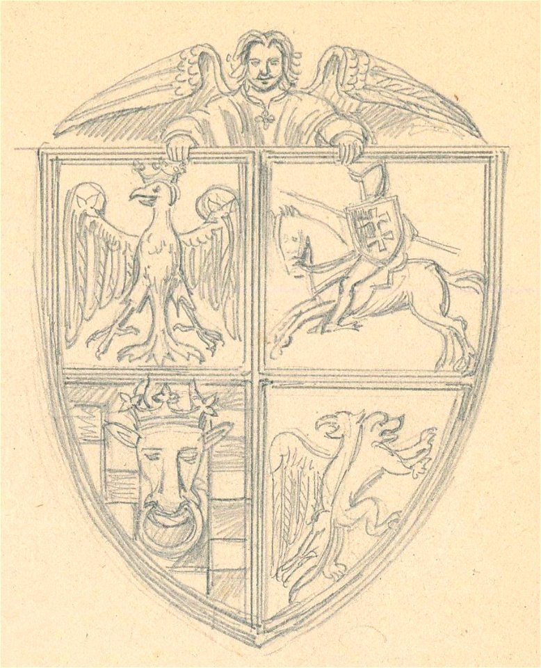Jagajła, Pahonia. Ягайла, Пагоня (Z. Gloger, 1386, 1900)
