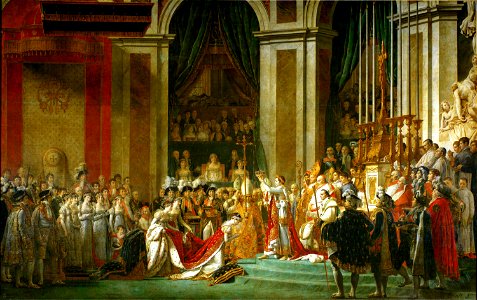 Jacques-Louis David - The Coronation of Napoleon (1805-1807). Free illustration for personal and commercial use.