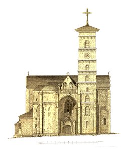 Jahrbuch MZK Band 03 - Kirchliche Baukunst in Siebenbürgen - Tafel 3 Vorderansicht Dom von Karlsburg