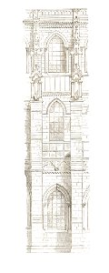 Jahrbuch MZK Band 03 - Gewölbesystem - Fig 54a Langhaus von Notre Dame zu Paris - Äußere Jochansicht