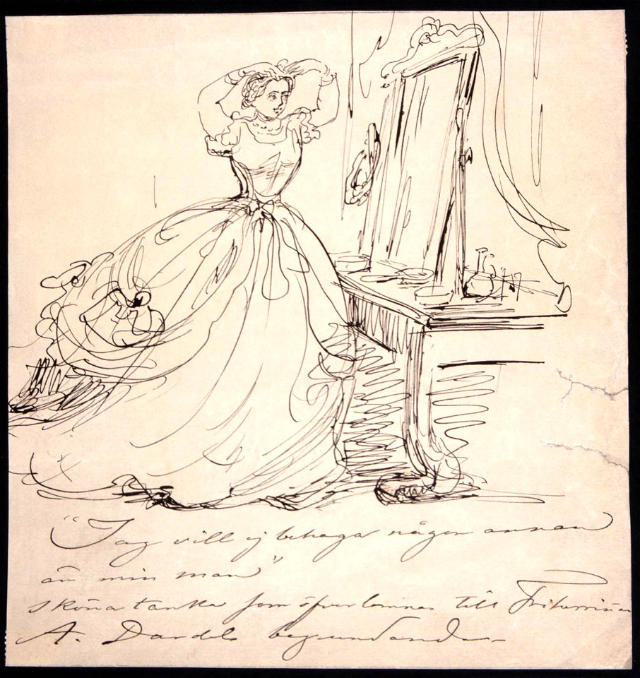 Jag vill ej behaga någon annan än min man. Fritz von Dardel - Nordiska Museet - NMA.0037711