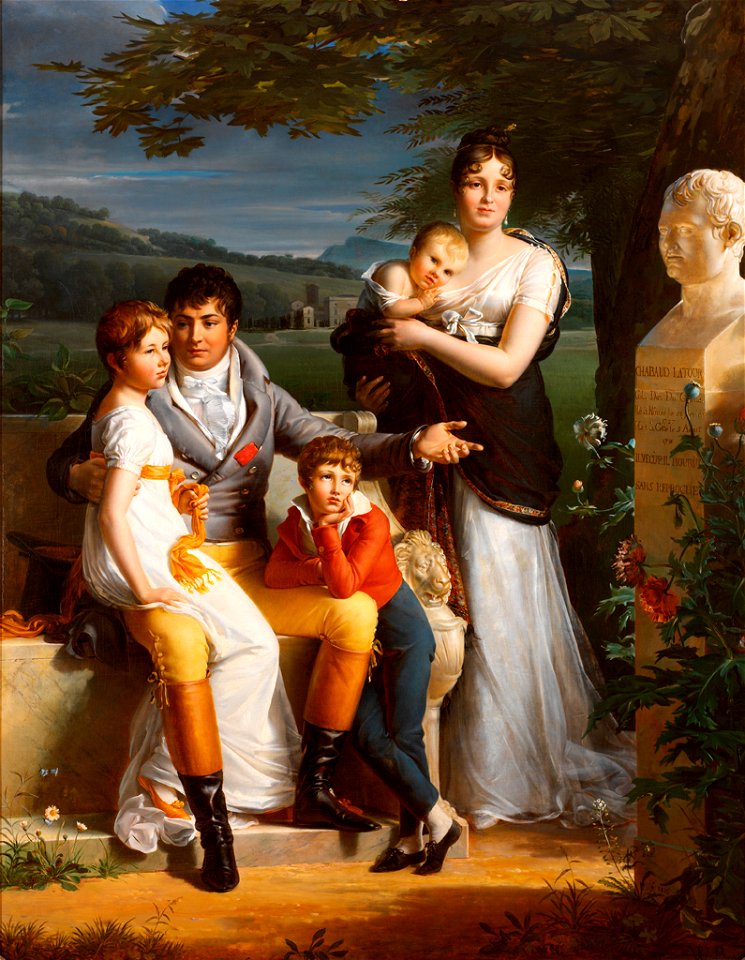 Jacques-Luc Barbier-Walbonne - Portrait of Antoine-Georges-François de Chabaud-Latour and His Family - 2003.105 - Rhode Island School of Design Museum