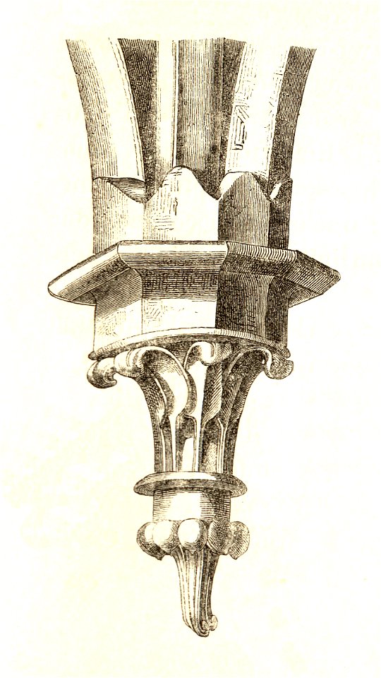 Jahrbuch MZK Band 03 - Kirche Porta Coelis - Fig 24 Konsole auf Vorsetzsäule in den Arcaden