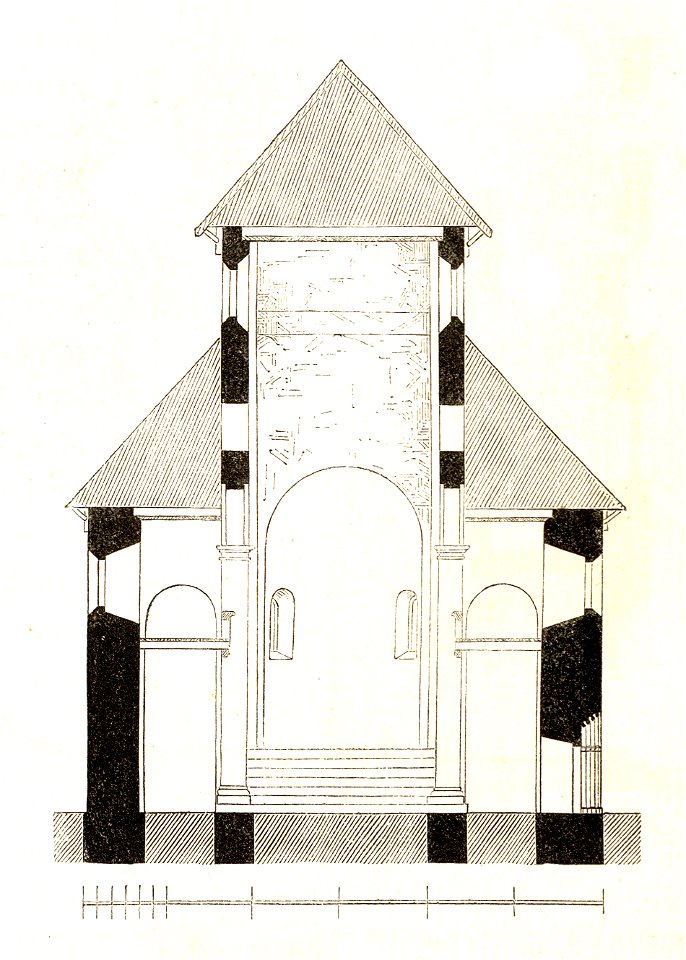 Jahrbuch MZK Band 03 - Kirchliche Baukunst in Siebenbürgen - Fig 21 Kirche in Harina (Münchsdorf) Querschnitt
