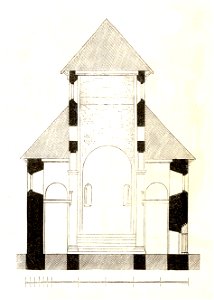 Jahrbuch MZK Band 03 - Kirchliche Baukunst in Siebenbürgen - Fig 21 Kirche in Harina (Münchsdorf) Querschnitt