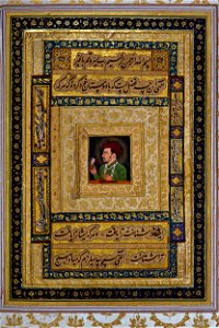 Jahangir holding the picture of Madonna - Google Art Project