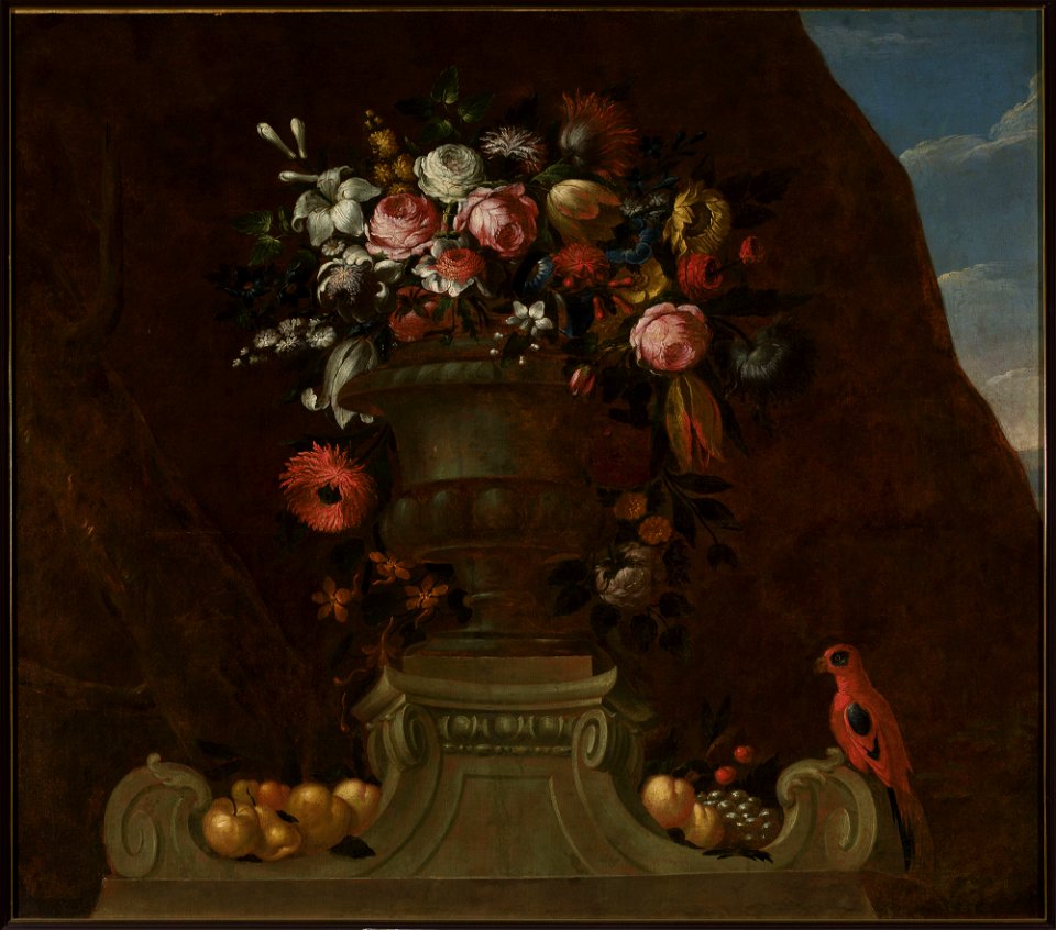 Jakob Bogdany - Still life with a parrot - M.Ob.1467 - National Museum in Warsaw