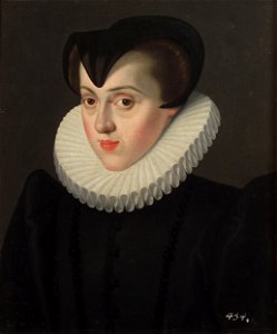 Jakob de Monte, , Schloss Ambras Innsbruck - Erzherzogin Elisabeth (1554-1592), Königin von Frankreich, in Witwentracht, Brustbild - GG 3273 - Kunsthistorisches Museum