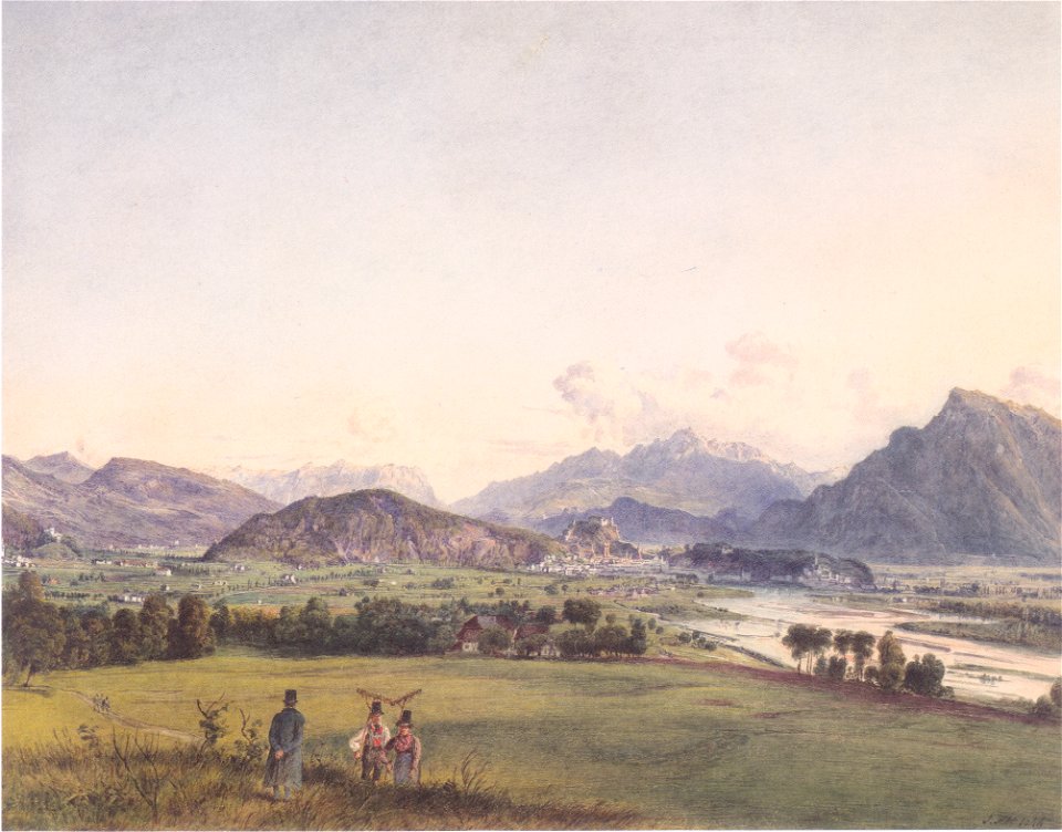 Jakob Alt - Blick auf Salzburg - 1844