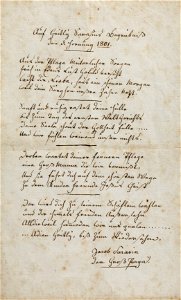 Jakob Sarasin Handschriftliches Gedicht 1801