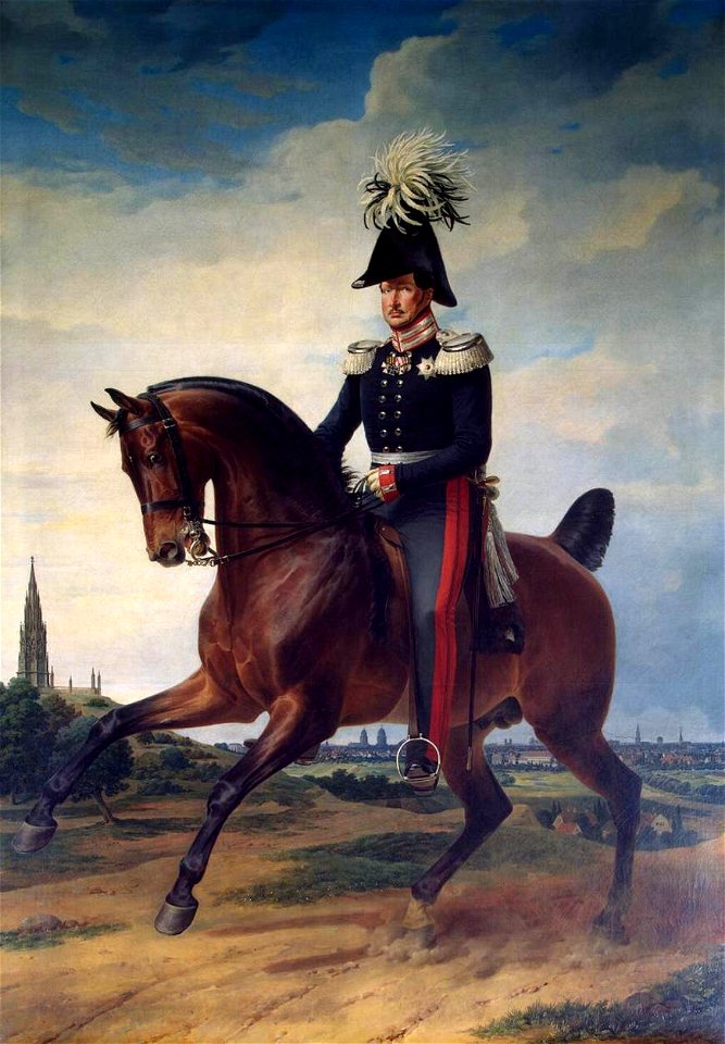 Franz Krüger - Equestrian Portrait of Frederick William III - WGA12294