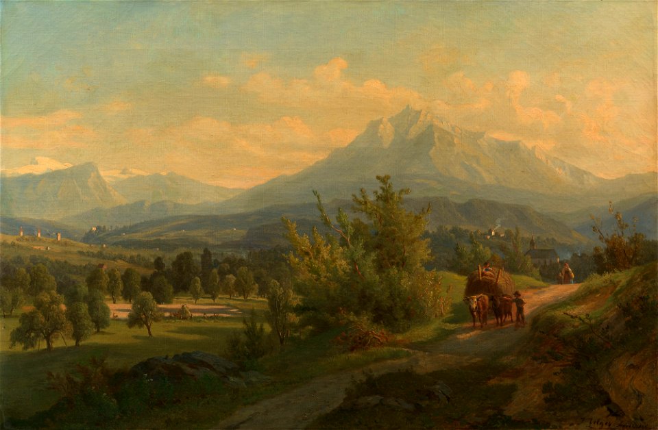 Jakob Joseph Zelger (1812-85) - View of the Pilatus from the Emmenthal - RCIN 403707 - Royal Collection