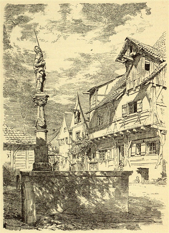 Kunstdenkmäler KN 1887 S660 Überlingen Kaiserbrunnen