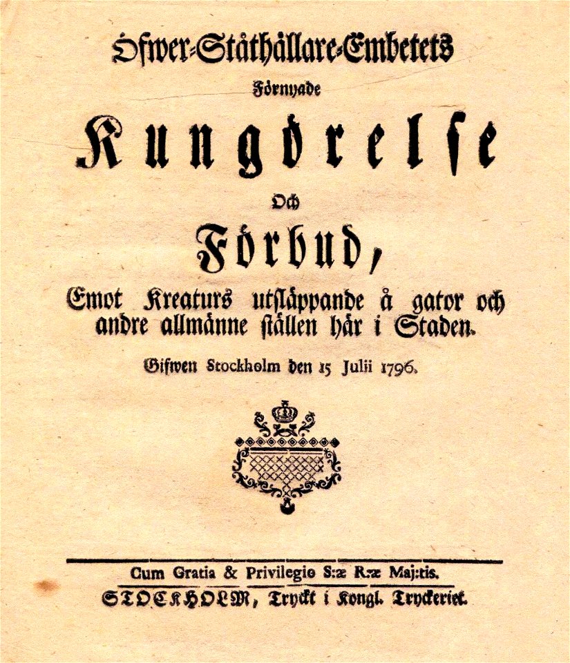 Kungörelse 1796