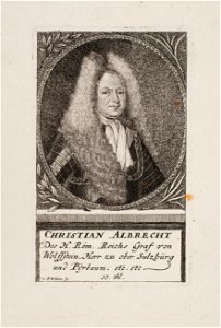 Kupferstich - Christian Albrecht Reichsgraf zu Wolfstein - um 1720